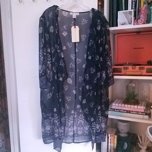 Band of Gypsies 3/4 sleeve paisley duster